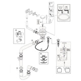 Vidage automatique 1 grand bac CUIPD198 pour évier SystemCeram CLEYA - Siphon gain de place