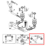 Vidage automatique 2 bacs CUIPD243 pour évier Villeroy & Boch ARCHITECTURA - Siphon gain de place