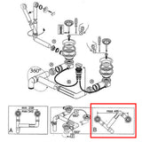 Vidage automatique 2 bacs CUIPD243 pour évier Villeroy & Boch ARCHITECTURA - Siphon gain de place