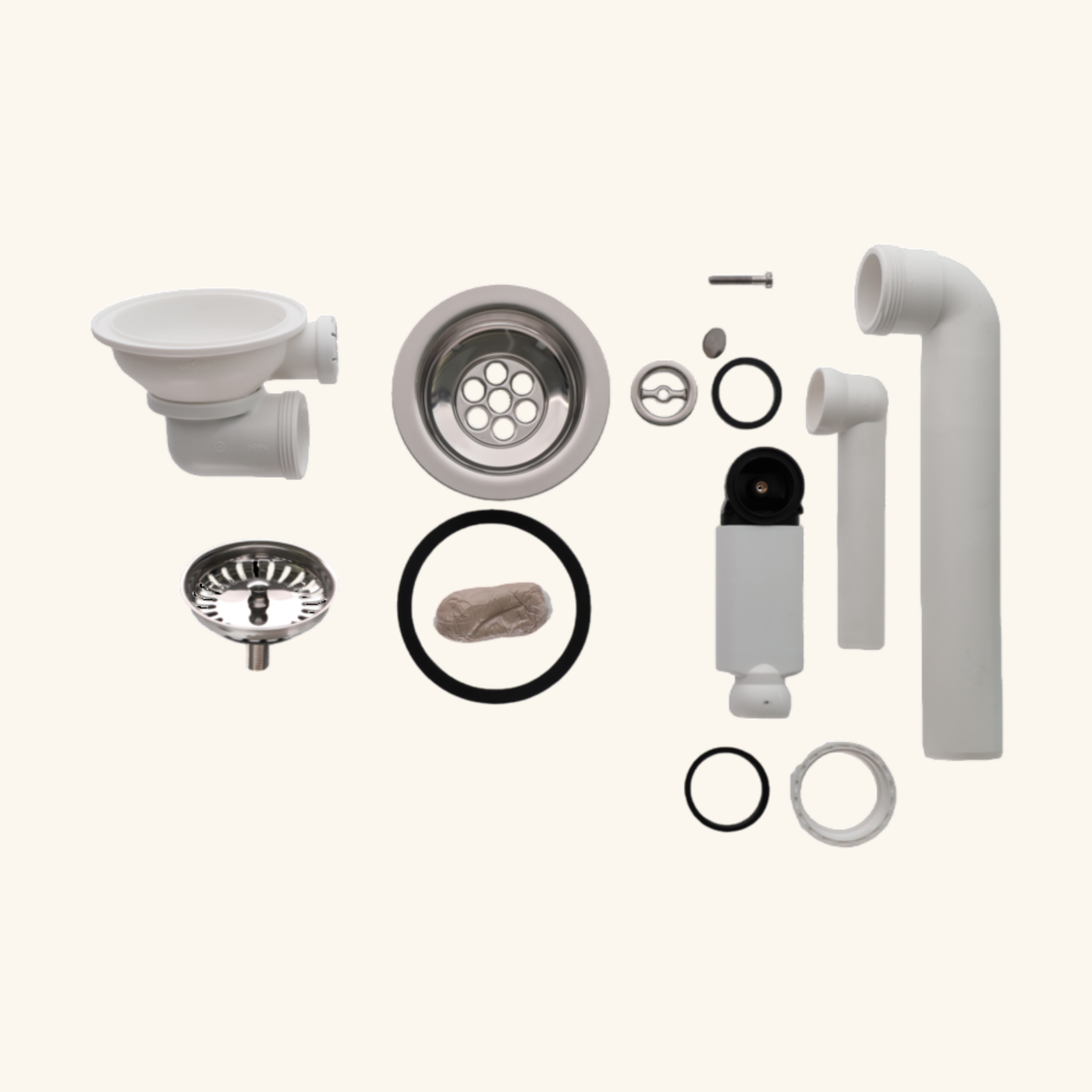 Vidage manuel 1 bac CUIPD305 évier Villeroy & Boch TRADITION - Siphon gain de place