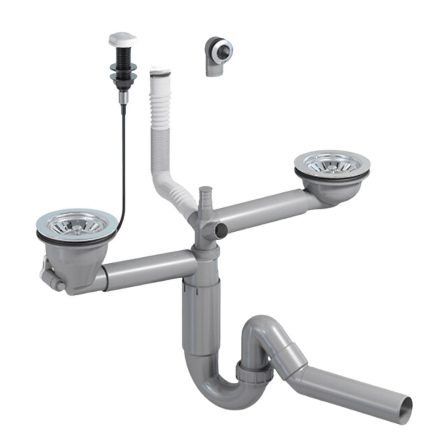 Vidage bonde automatique 2 bacs pour évier CUIPD390
