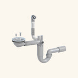 Vidage manuel 1 bac CUIPD391 pour évier granit - Siphon gain de place