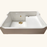 Vidage Bonde manuelle évier 1 bac doré sans siphon - Gain de place