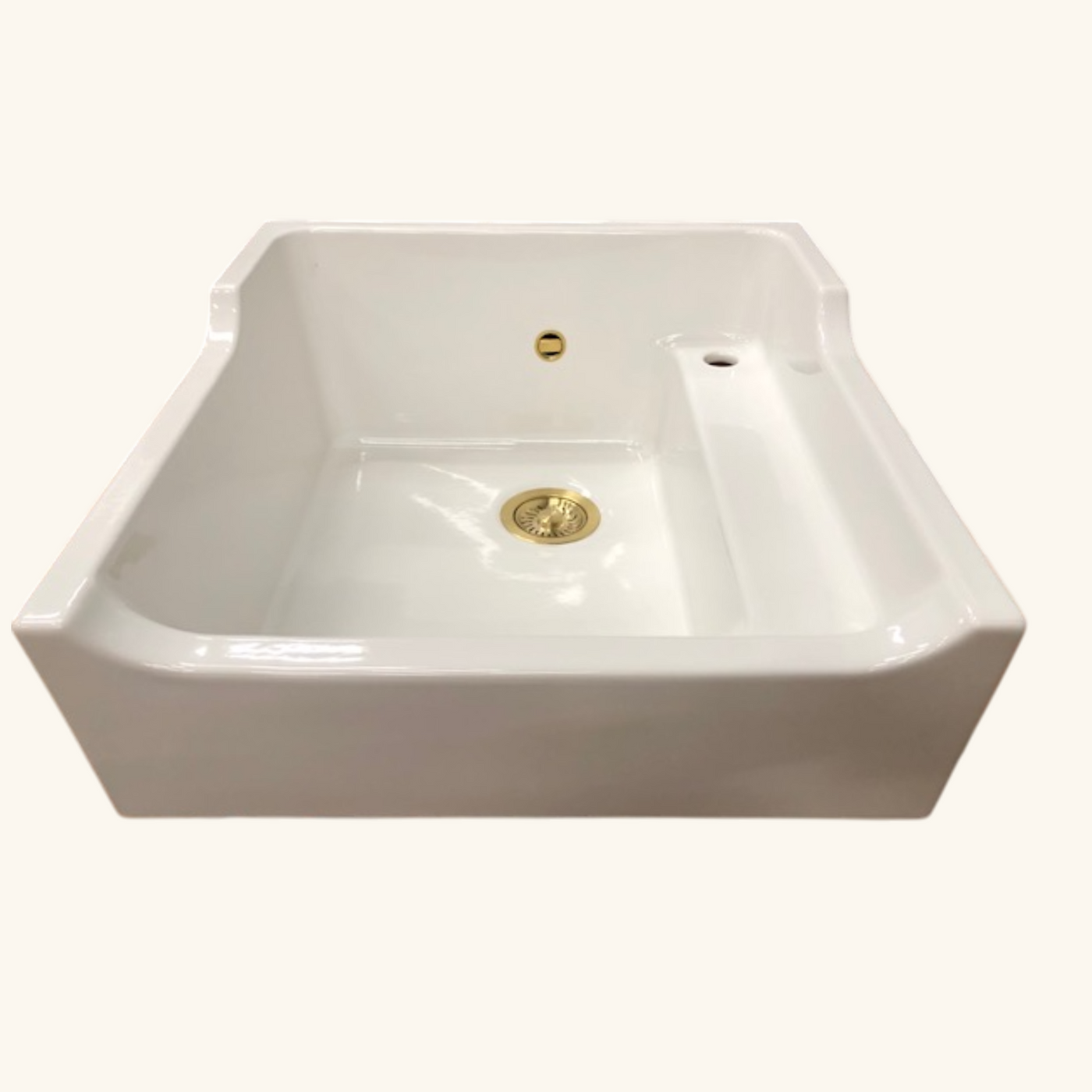 Evier timbre d'office céramique blanc HONORÉ 1 bac