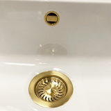 Vidage Bonde manuelle évier 1 bac doré sans siphon - Gain de place