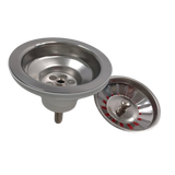 Bonde évier chromée pour évier sans trop plein