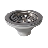 Bonde évier chromée pour évier sans trop plein