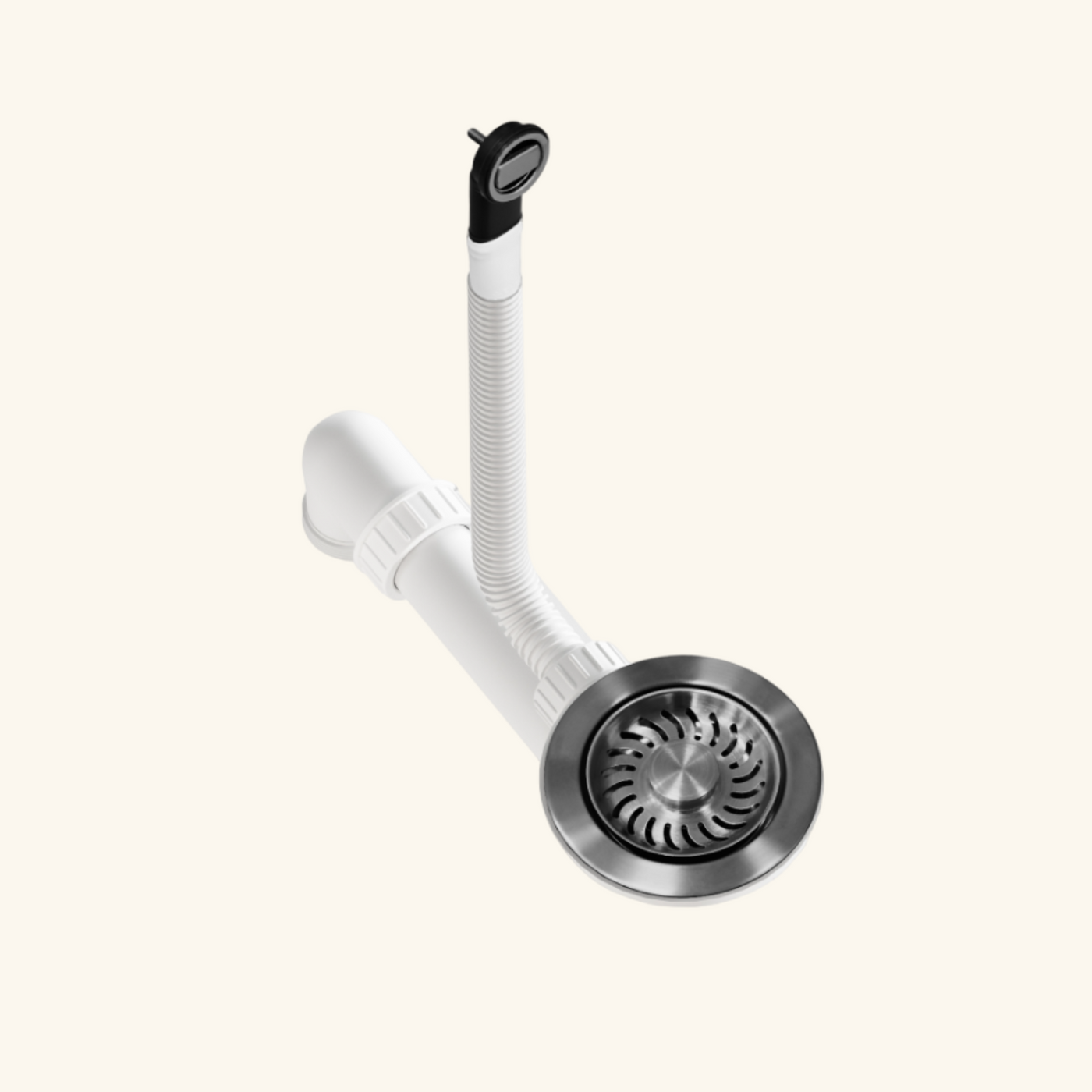Vidage Bonde manuelle évier 1 bac graphite sans siphon - Gain de place