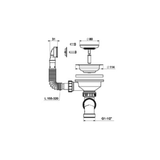 Vidage Bonde manuelle évier 1 bac doré sans siphon - Gain de place