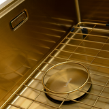 Cache bonde Luisina inox PVD doré diamètre 90 cm