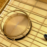 Cache bonde Luisina inox PVD doré diamètre 90 cm