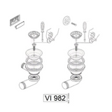 Kit bondes et trop plein cuivre YUNA pour vidage 2 bacs évier granit