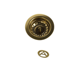 Kit bonde + trop plein en inox doré diam 90