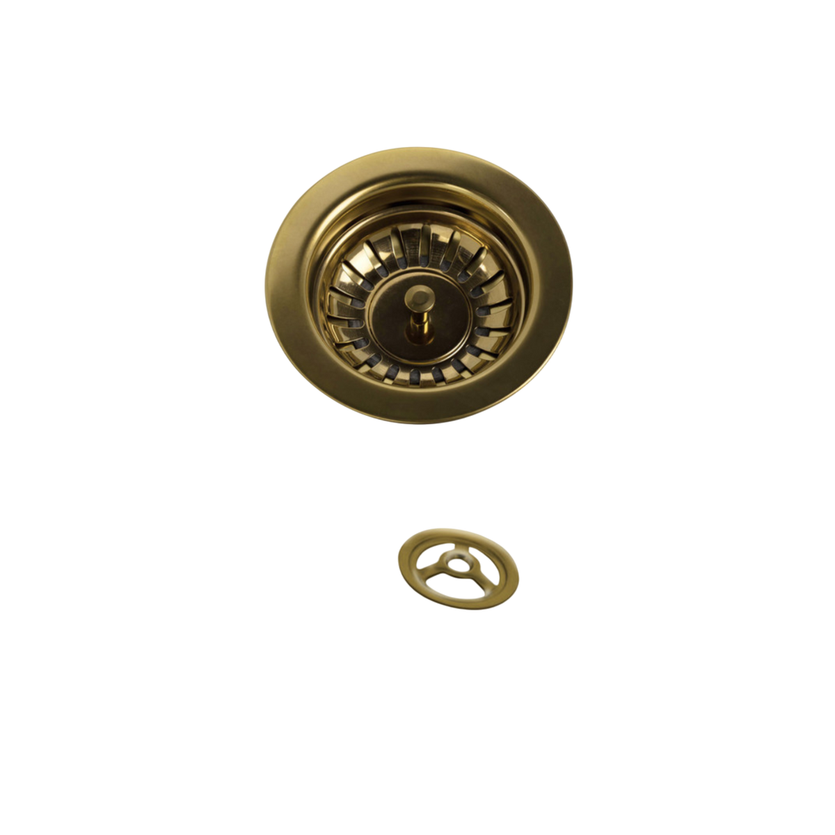 Kit bonde + trop plein en inox doré diam 90