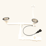 Vidage automatique CUIPD671-D pour évier 2 bacs inox - Siphon gain de place