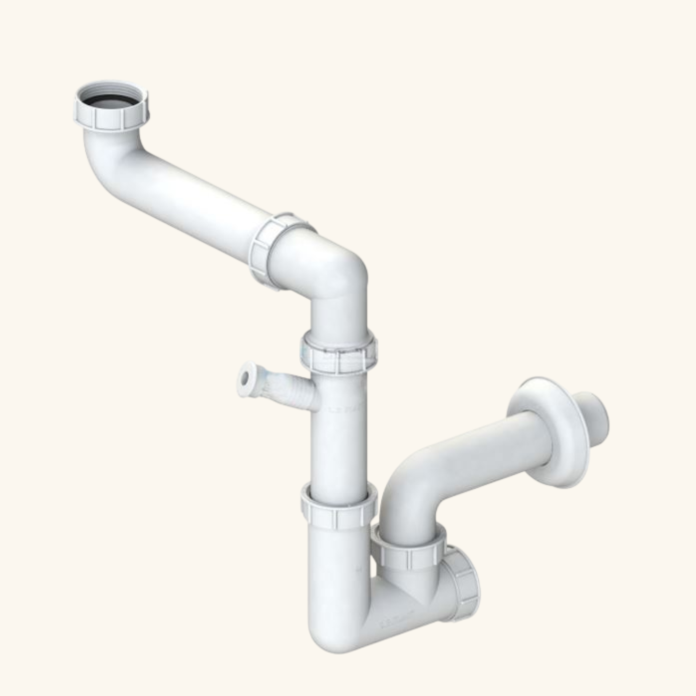 Siphon gain de place CUIPD705-A pour évier cuisine 1 bac - Siphon standard
