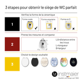 Abattant WC ovale en MDF noir avec frein de chute