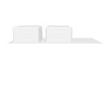 Évier inox lisse Luisina FAGOTTO 2 bacs 1 égouttoir