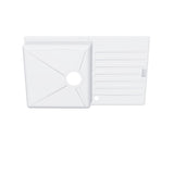 Evier granit blanc Helika KOPA 1 bac 1 égouttoir