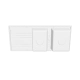 Évier résine blanc PLUTON 2 bacs 1 égouttoir