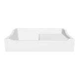 Évier timbre d'office granit blanc cassé mat Kümbad TAMARIN 1 bac 1 égouttoir