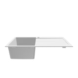 Évier granit blanc pur Luisina TAM TAM 1 bac 1 égouttoir