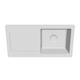 Évier céramique noir mat VitrA ARKITEKT 1 grand bac 1 égouttoir