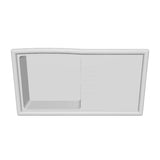 Évier céramique blanc brillant VitrA ARKITEKT 1 très grand bac 1 égouttoir