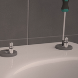 Abattant WC ovale en duroplast blanc avec frein de chute - WHITE