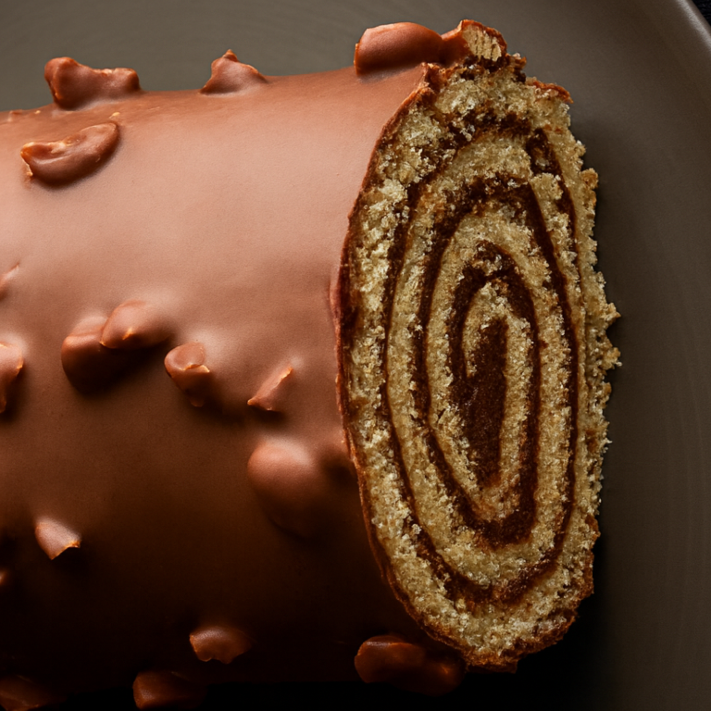 La bûche rocher noisette façon Cyril Lignac pour un Noël ultra gourmand
