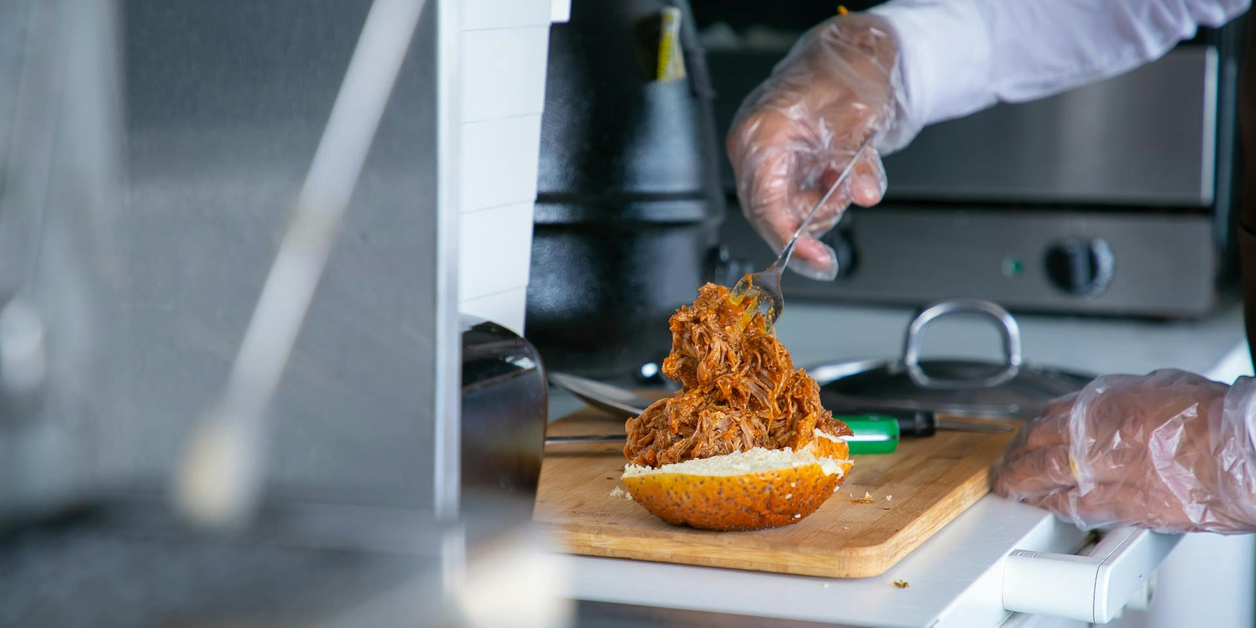 Burger au pulled pork (effiloché de porc)