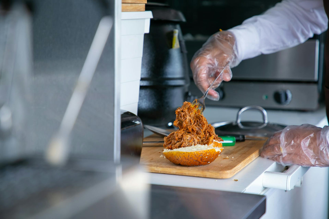 Burger au pulled pork (effiloché de porc)
