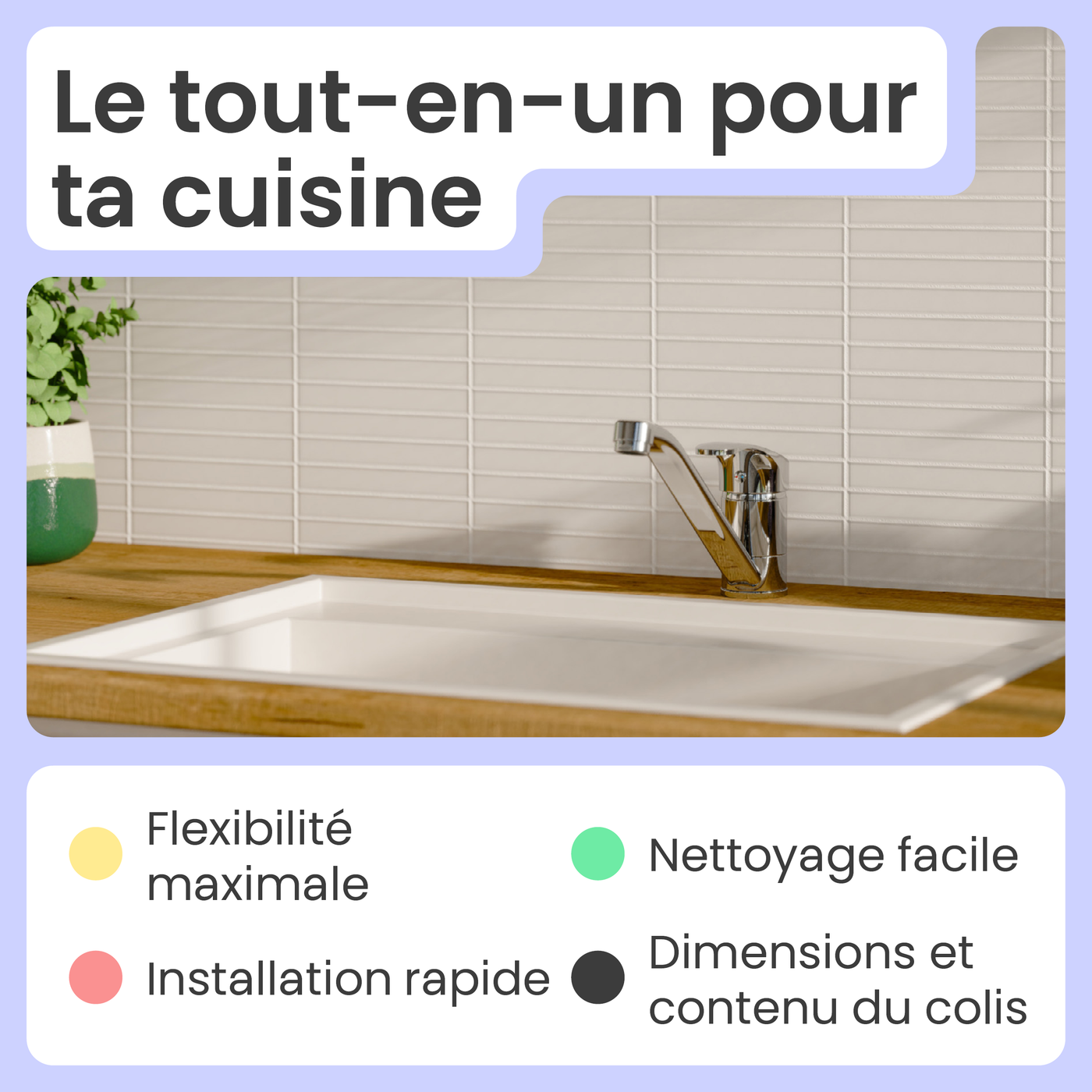 Robinet mitigeur cuisine Instmaier VERA chromé