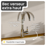 Robinet mitigeur cuisine Instmaier LEONA chromé