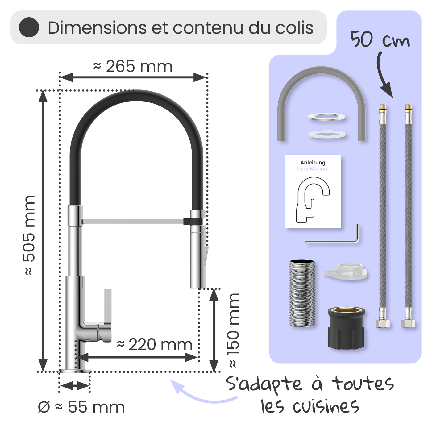 Robinet douchette Instmaier NOVA chromé