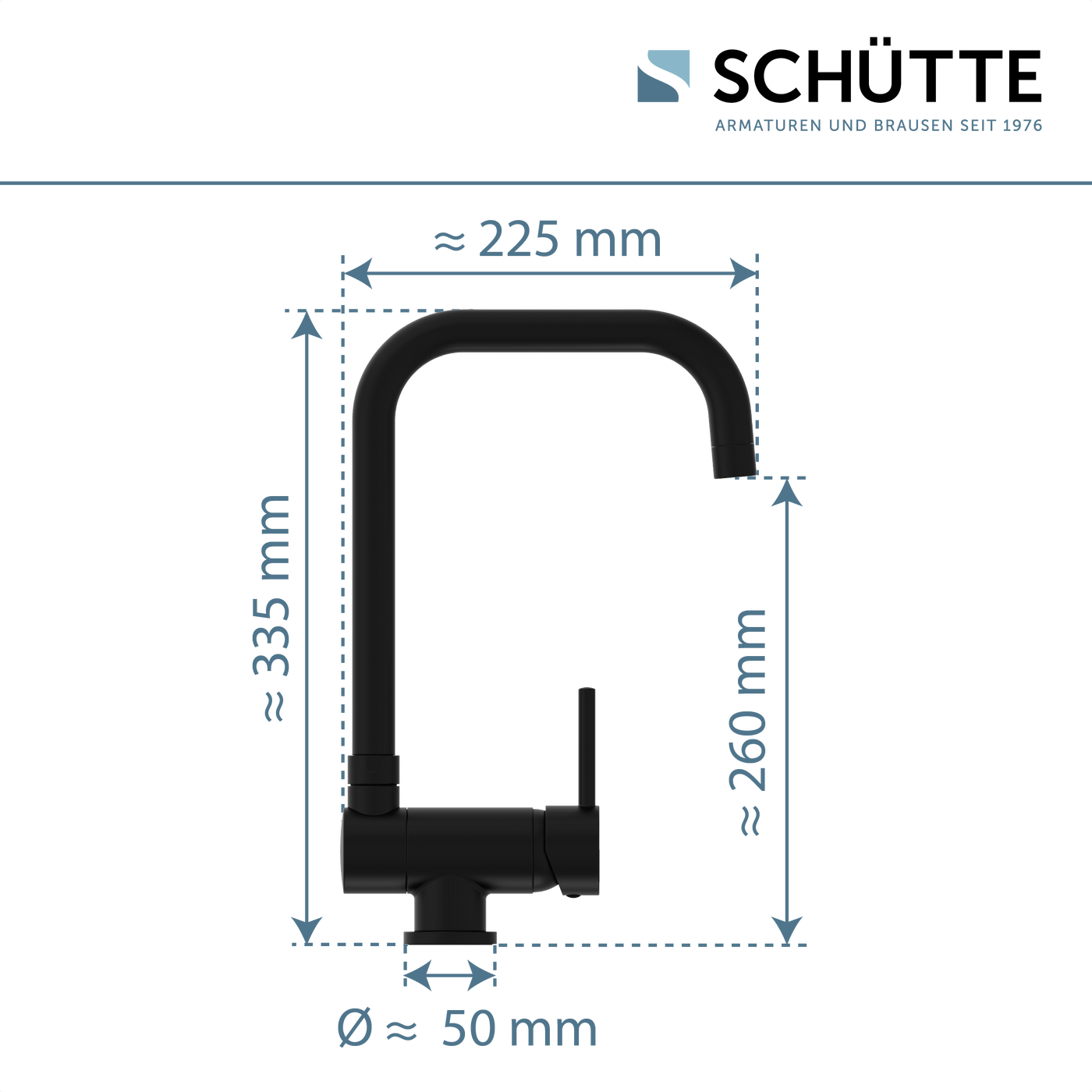 Robinet rabattable Schütte WINDOW noir mat