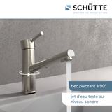 Robinet douchette Schütte UNICORN bec droit inox