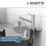 Robinet douchette Schütte UNICORN bec droit inox