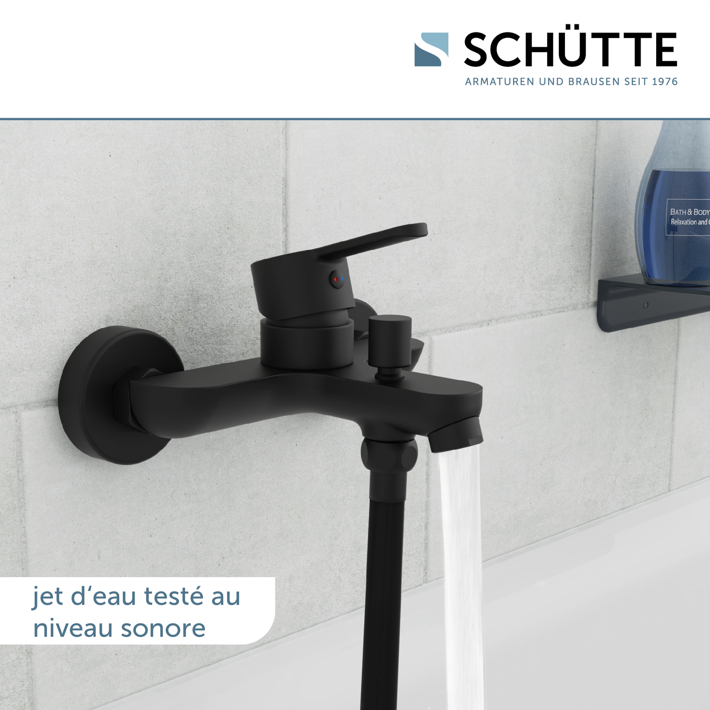 Mitigeur baignoire Schütte DENVER noir mat