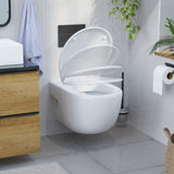 Abattant WC ovale en duroplast blanc avec frein de chute ALMA