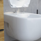 Abattant WC ovale en duroplast blanc avec frein de chute ALMA