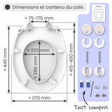 Abattant WC ovale en duroplast blanc avec frein de chute ALMA