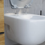 Abattant WC ovale en duroplast gris avec frein de chute ALMA