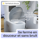 Abattant WC ovale en duroplast gris avec frein de chute ALMA