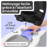 Abattant WC ovale en duroplast noir avec frein de chute ALMA