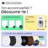 Abattant WC ovale en MDF blanc avec frein de chute GAIA