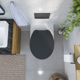 Abattant WC ovale en MDF noir avec frein de chute GAIA