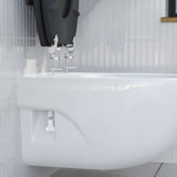 Abattant WC ovale en MDF noir avec frein de chute GAIA