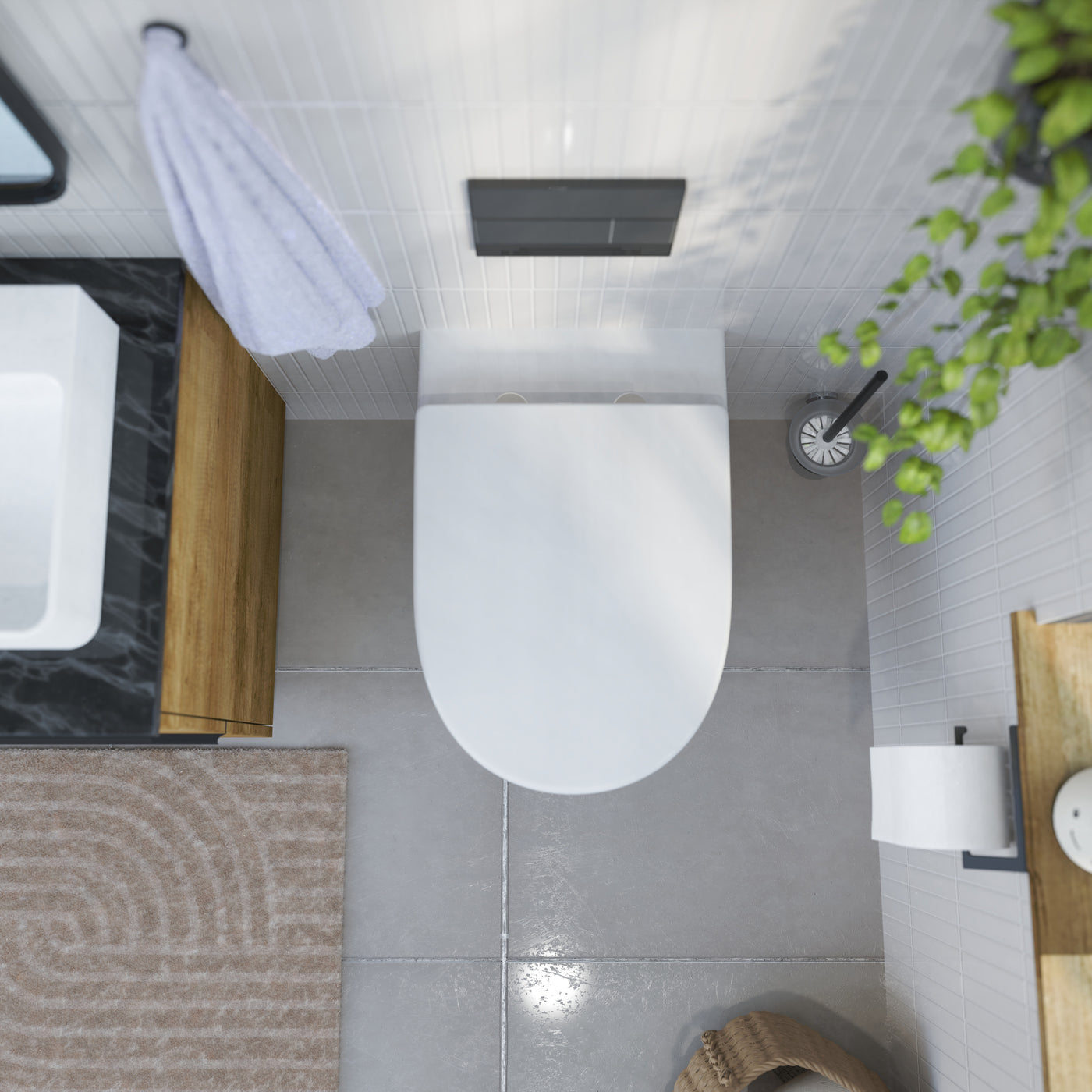 Abattant WC forme en D en duroplast blanc avec frein de chute ALMA