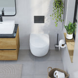 Abattant WC forme en D en duroplast blanc avec frein de chute ALMA